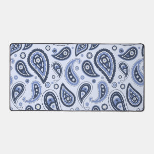 Blue Paisley Pattern Schreibtischunterlage