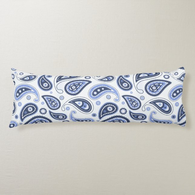 Blue Paisley Pattern Seitenschläferkissen (Vorderseite)