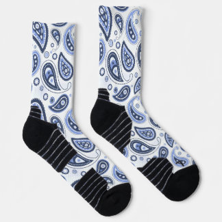 Blue Paisley Pattern Socken