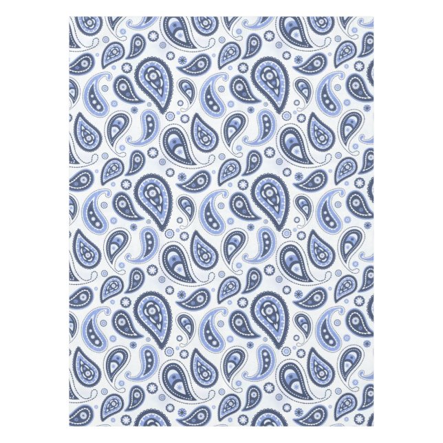 Blue Paisley Pattern Tischdecke (Vorderseite)