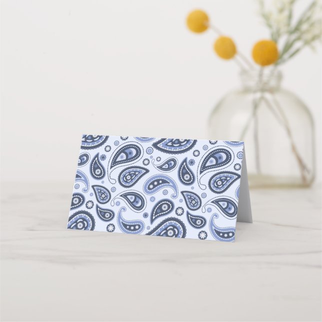 Blue Paisley Pattern Treuekarte (Vorderseite)