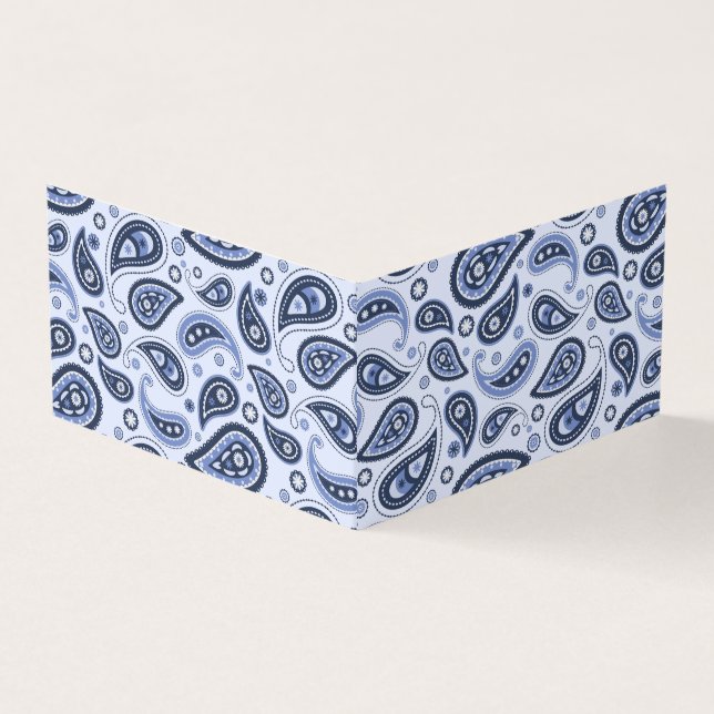 Blue Paisley Pattern Visitenkarten (Vorderseite)