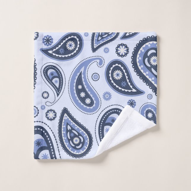 Blue Paisley Pattern Waschlappen (Waschlappen)