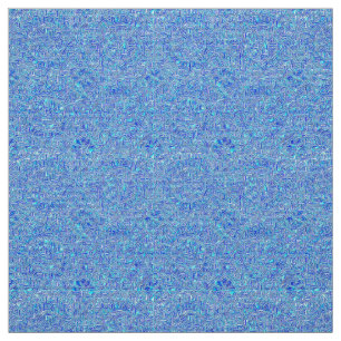 Blue Paisley Polyester Fabric Stoff