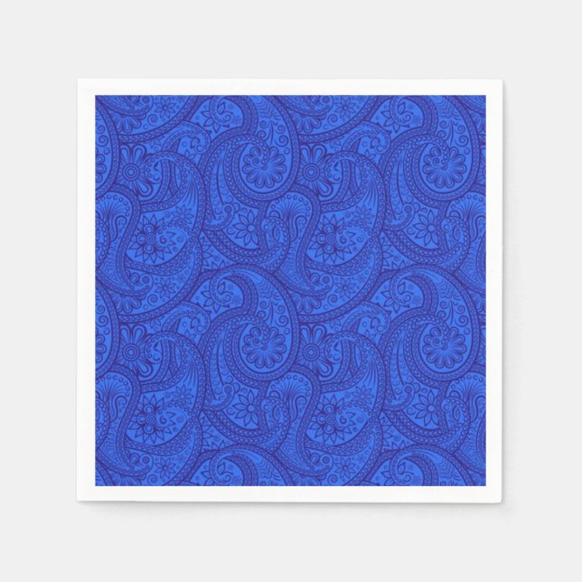 Blue Paisley Serviette (Vorderseite)