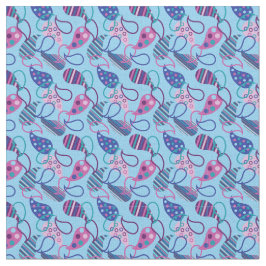 Blue Paisley Stoff