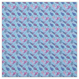 Blue Paisley Stoff