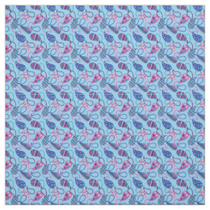Blue Paisley Stoff