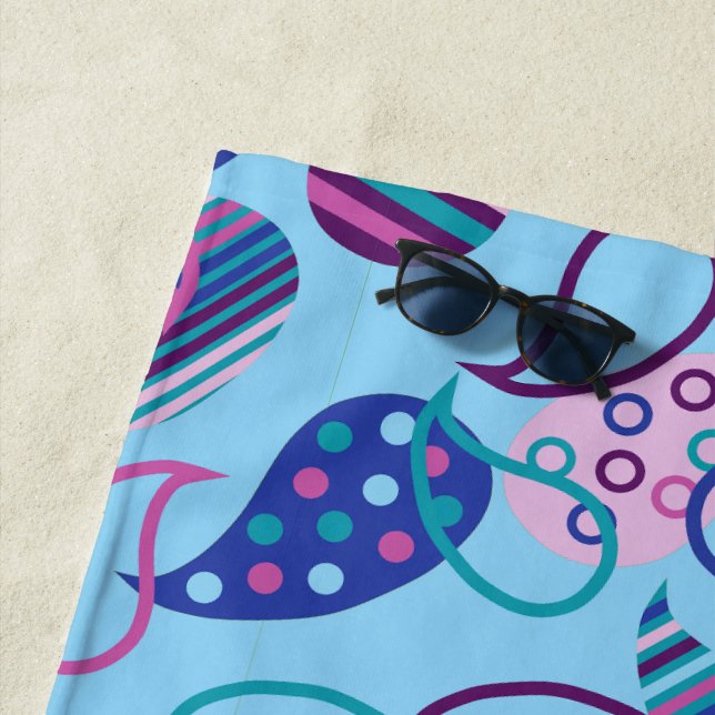 Blue Paisley Strandtuch (Beispiel)