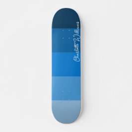 BLUE PALETTE FARBE SHADE STRIPES PATTERNAVNAME SKATEBOARD