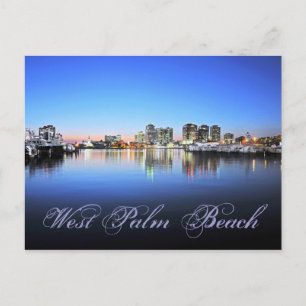 Blue Palm Beach Postkarte