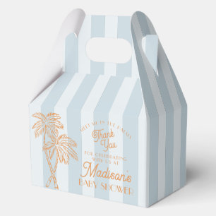 Blue Palm Spring Pastel Beach Baby Dusche Geschenkschachtel