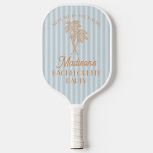 Blue Palm Spring Pastel Beach Junggeselinnen-Absch Pickleball Schläger