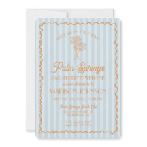 Blue Palm Springs Pastel Beach Junggeselinnen-Absc