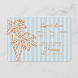 Blue Palm Springs Pastel Beach Lingerie Insert