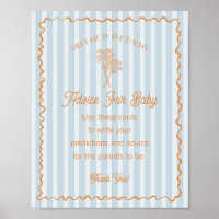 Blue Palm Springs Pastel Beach Ratschläge für Baby