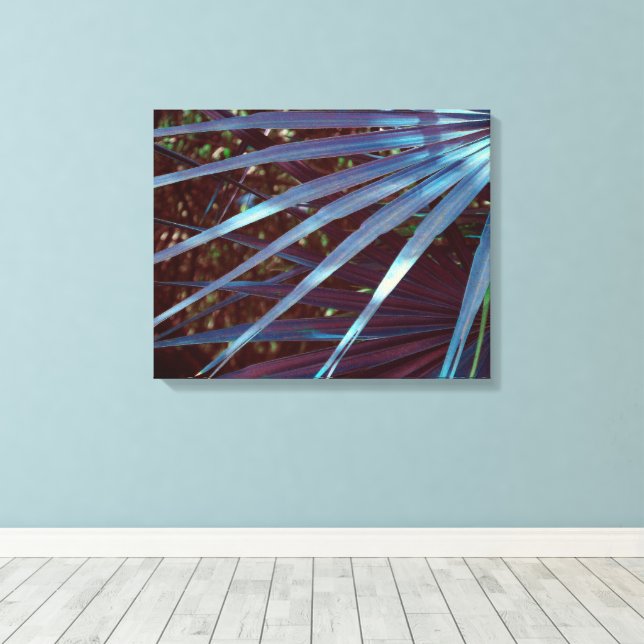 Blue Palmetto Dream Leinwanddruck (Insitu (Holzboden))