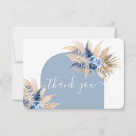 Blue Pampas Grass Boy Dankeschön Karte