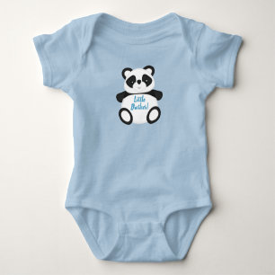 Blue Panda Bear Baby Dusche Strampler