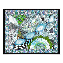 Blue Panda Fotodruck