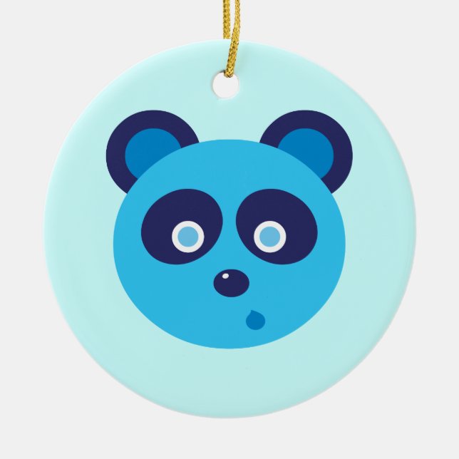Blue Panda Keramikornament (Vorne)