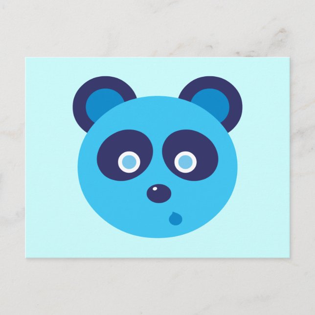 Blue Panda Postkarte (Vorderseite)