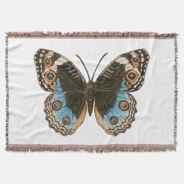 Blue Pansy Butterfly Decke (Vorderseite)