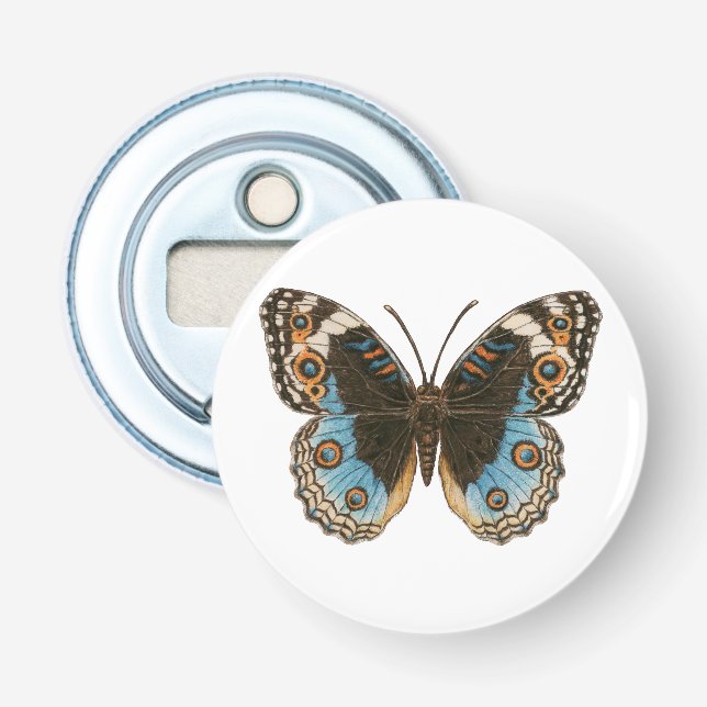 Blue Pansy Butterfly Flaschenöffner (Vorderseite)
