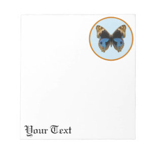 Blue Pansy Butterfly Notizblock