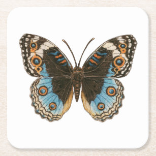 Blue Pansy Butterfly Rechteckiger Pappuntersetzer