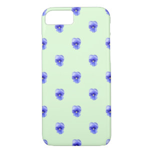 Blue Pansy on Mint - Handy-Fall Case-Mate iPhone Hülle