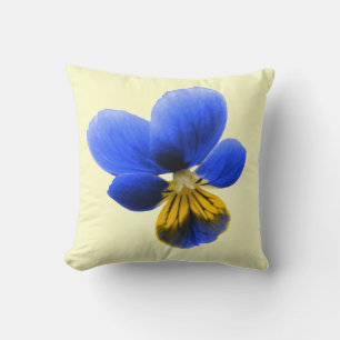 Blue Pansy Pillow Kissen