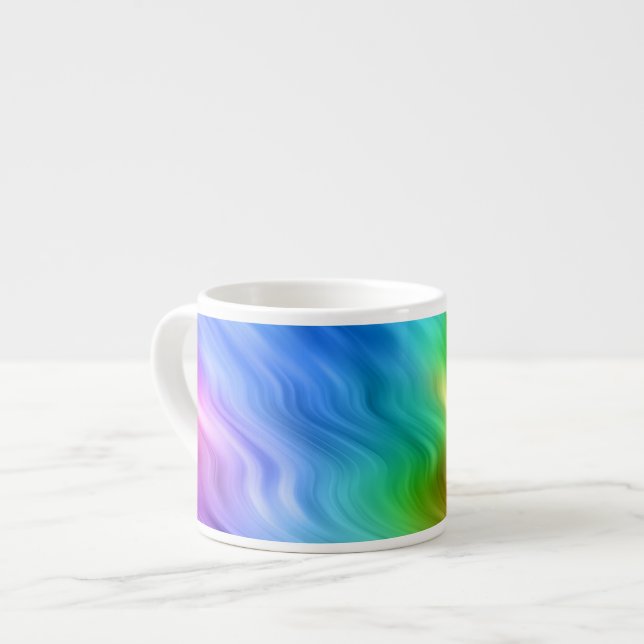 Blue Pansy Wavy Texture Espressotasse (Vorderseite Links)