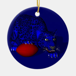 Blue Panther Keramik Ornament
