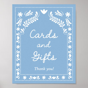 Blue Papado Cards and Gifts Zeichen Poster