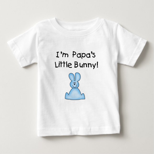 Blue Papa's Little Bunny T - Shirt und Geschenke (Vorderseite)