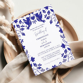 Blue Papel Picado Inspiriert Hochzeit Einladung