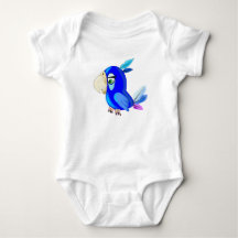 Blue Parrot Baby Bodysuit