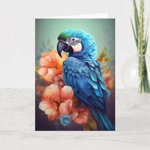"Blue Parrot Grußkarten Karte