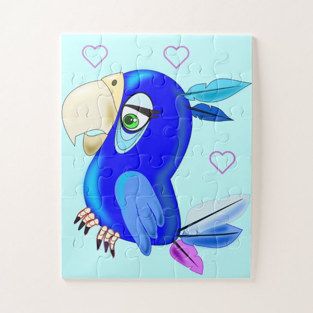 Blue Parrot Jigsaw Puzzle (Vertikal)