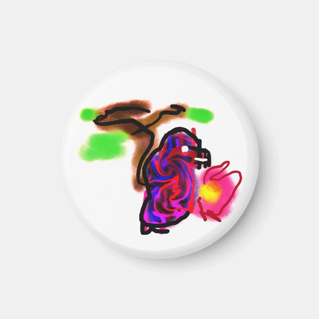 Blue parrot  magnet (Vorne)