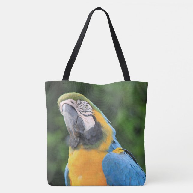 Blue Parrot Tote Bag (Rückseite)