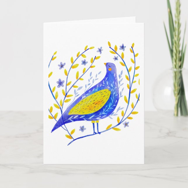 BLUE PARTRIDGE ALL-OCCASION CARD DANKESKARTE (Vorderseite)