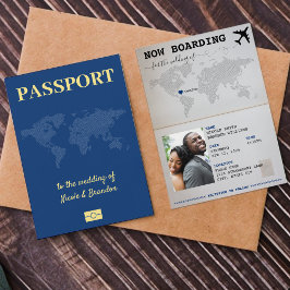 Blue Passport Jamaica Hochzeit in Urlaubsort Einladung