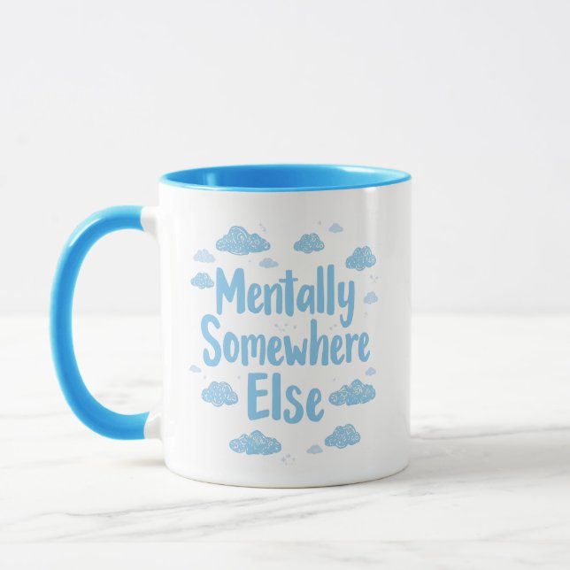Blue Pastel Daydreamer Saying Tasse (Links)