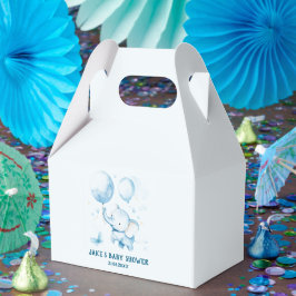 Blue Pastel Elephant Fevor Box Geschenkschachtel