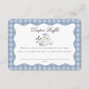 Blue Pastel Little Boo Ghost Diaper Einlage Begleitkarte