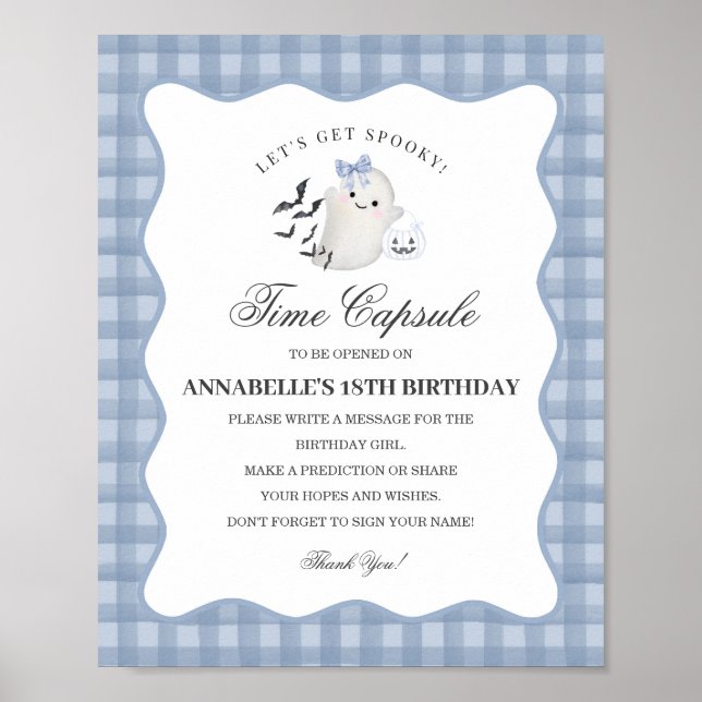 Blue Pastel Little Boo Ghost Time Kapselspiel Poster (Vorne)