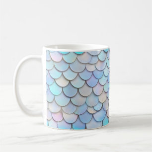 Blue Pastel Mermaid Scale Kaffeetasse