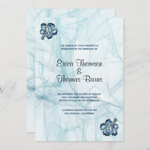 Blue Pastel Tones Background Wedding Einladung